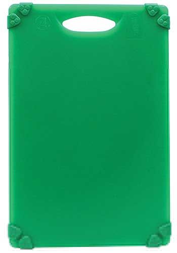 Tablecraft Grippy Polypropylene Green Color Coded Cutting Board With Tpe Grips, 24 X 18 X 0.625 Inch