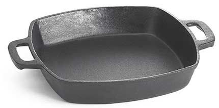 Tablecraft Cast Iron Cookware Square Fry Pan, 9.875 X 9.875 X 1.75 Inch