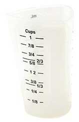 Tablecraft Silicone Flexible 1 Cup Measuring Cup, 3.125 X 3.125 X 4.75 Inch