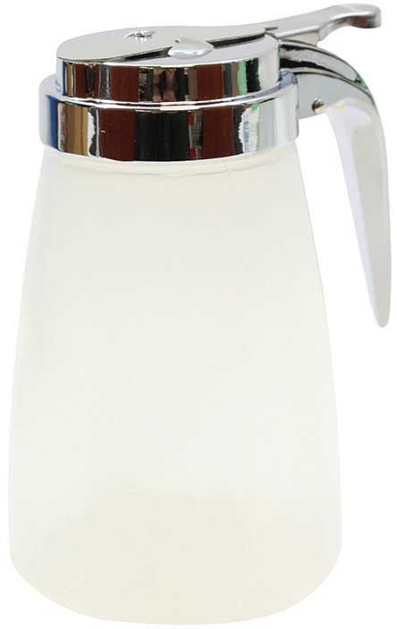Tablecraft Polypropylene Syrup Dispenser With Chrome Plated Plastic Top, 10 Ounce Capacity -- 12 Per Case