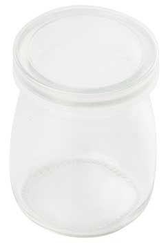Tablecraft 4 Ounce Glass Single Serve Jar With Lid, 12 Count