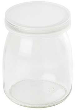 Tablecraft 6 Ounce Glass Single Serve Jar With Lid, 12 Count