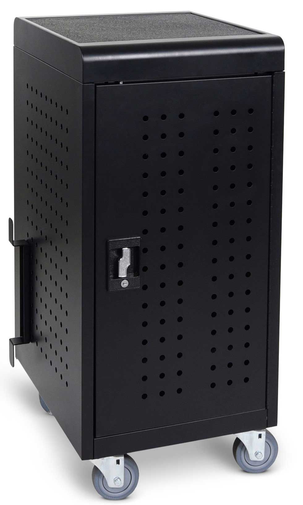 Luxor Black 24 Tablet/chromebook Charging Cart, 17.125 X 21.1 X 32.9 Inch