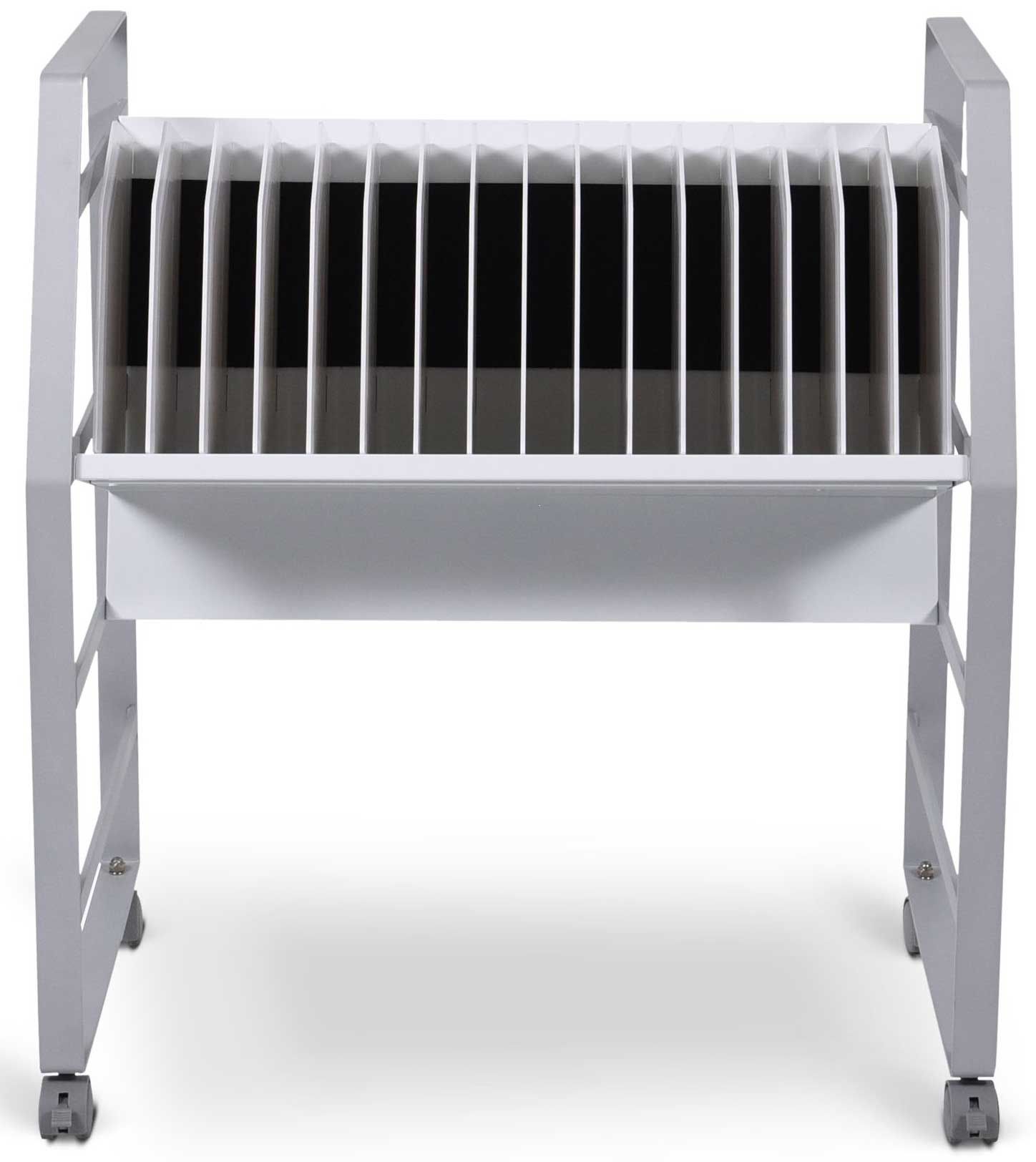 Luxor Gray 16 Tablet/chromebook Open Charging Cart, 27 X 14.75 X 30 Inch