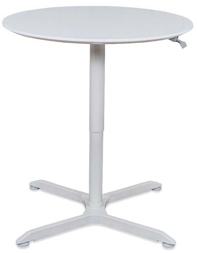 Luxor Pneumatic Adjustable-height Round Café Table, 31.5 X 25.2 To 40 Inch Height