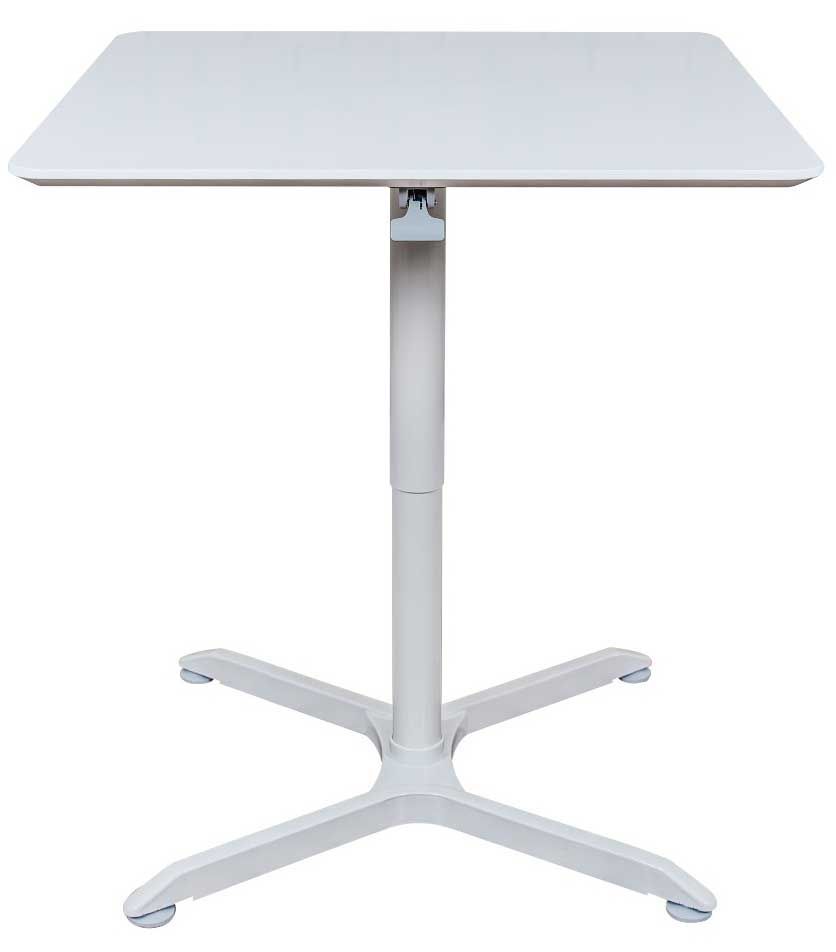 Luxor Pneumatic Adjustable-height Square Café Table, 31.5 X 25.2 To 40 Inch Height