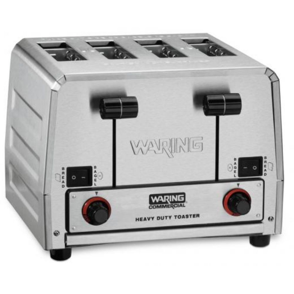 Waring Commercial 4 Slice Heavy Duty Switchable Bread Bagel Toast Toaster, 240 Volts