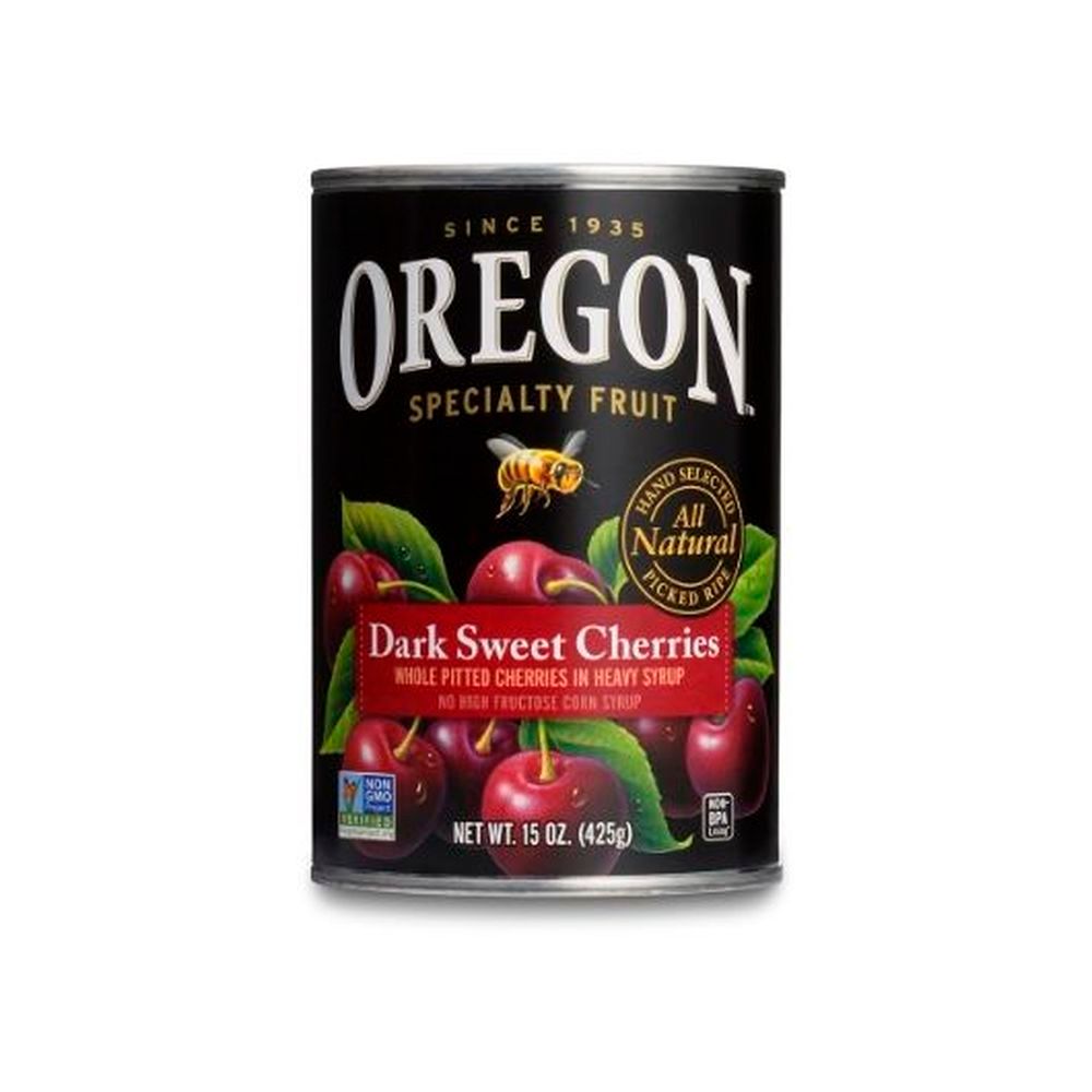 Oregon Fruit Pitted Dark Sweet Cherries In Syrup, 15 Ounce -- 8 Per Case