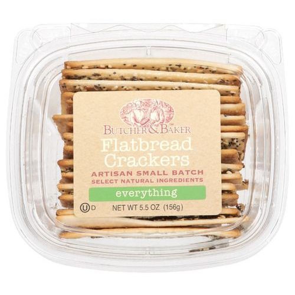 Butcher & Baker Everything Flatbread Crackers, 5.5 Ounce -- 10 Per Case