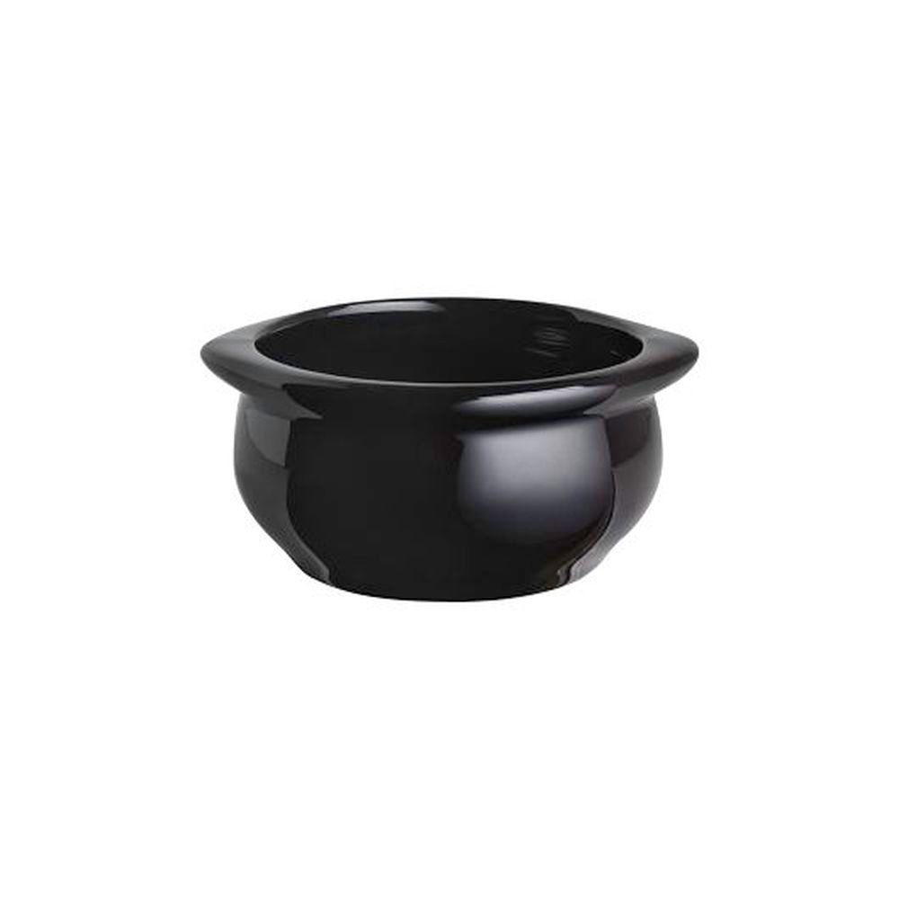 Diversified Ceramics Black Handled Onion Soup Bowl, 10 Ounce Capacity -- 24 Per Case