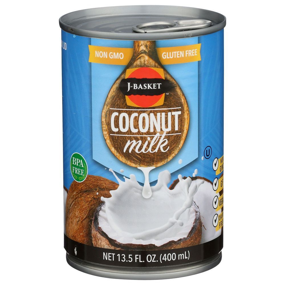 J Basket Coconut Milk, 13.5 Fluid Ounce -- 8 Per Case