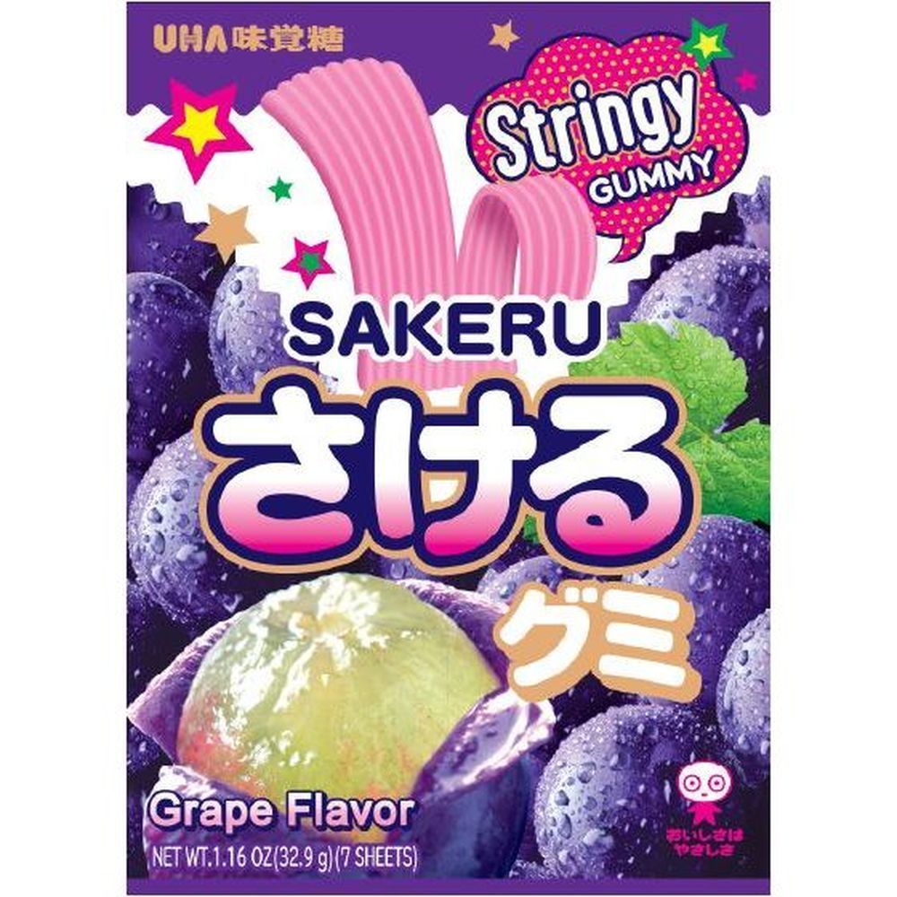 Uha Mikakuto Sakeru Grape Gummy, 1.16 Ounce -- 10 Per Case