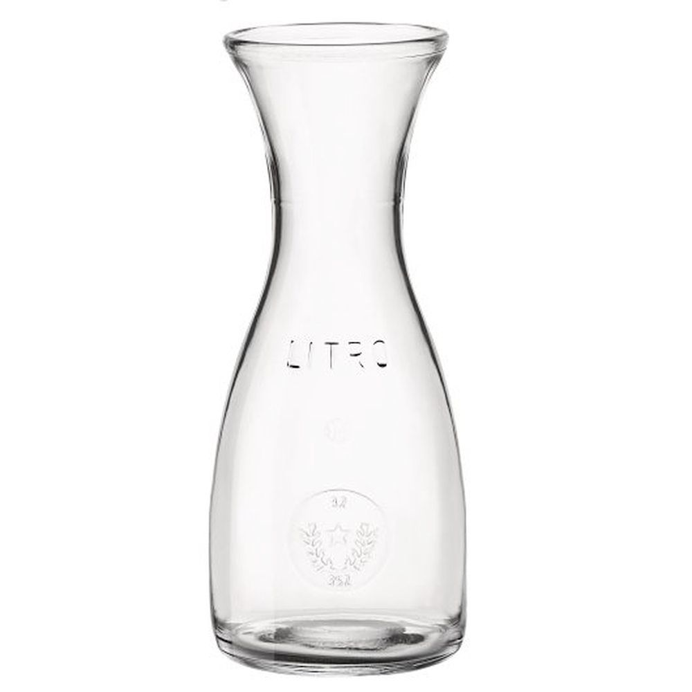 Bormioli Rocco Misura 1.25 Quart Glass Carafe, 6 Count