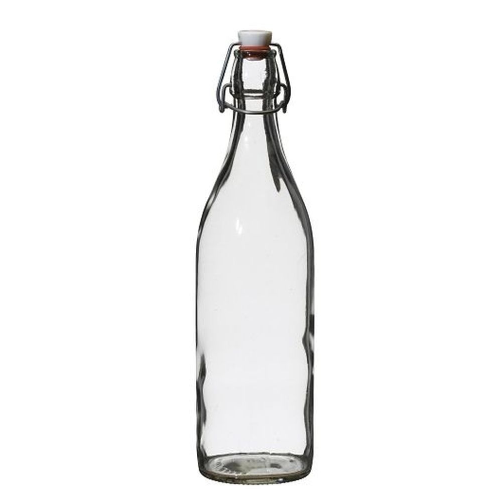 Bormioli Rocco Bottle Giara Glass 1 Quart Swing Top Bottle, 20 Count