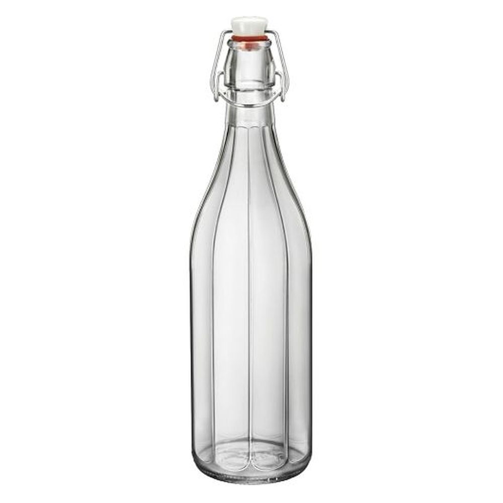 Bormioli Rocco Oxford Glass 1 Quart Swing Top Bottle, 6 Count