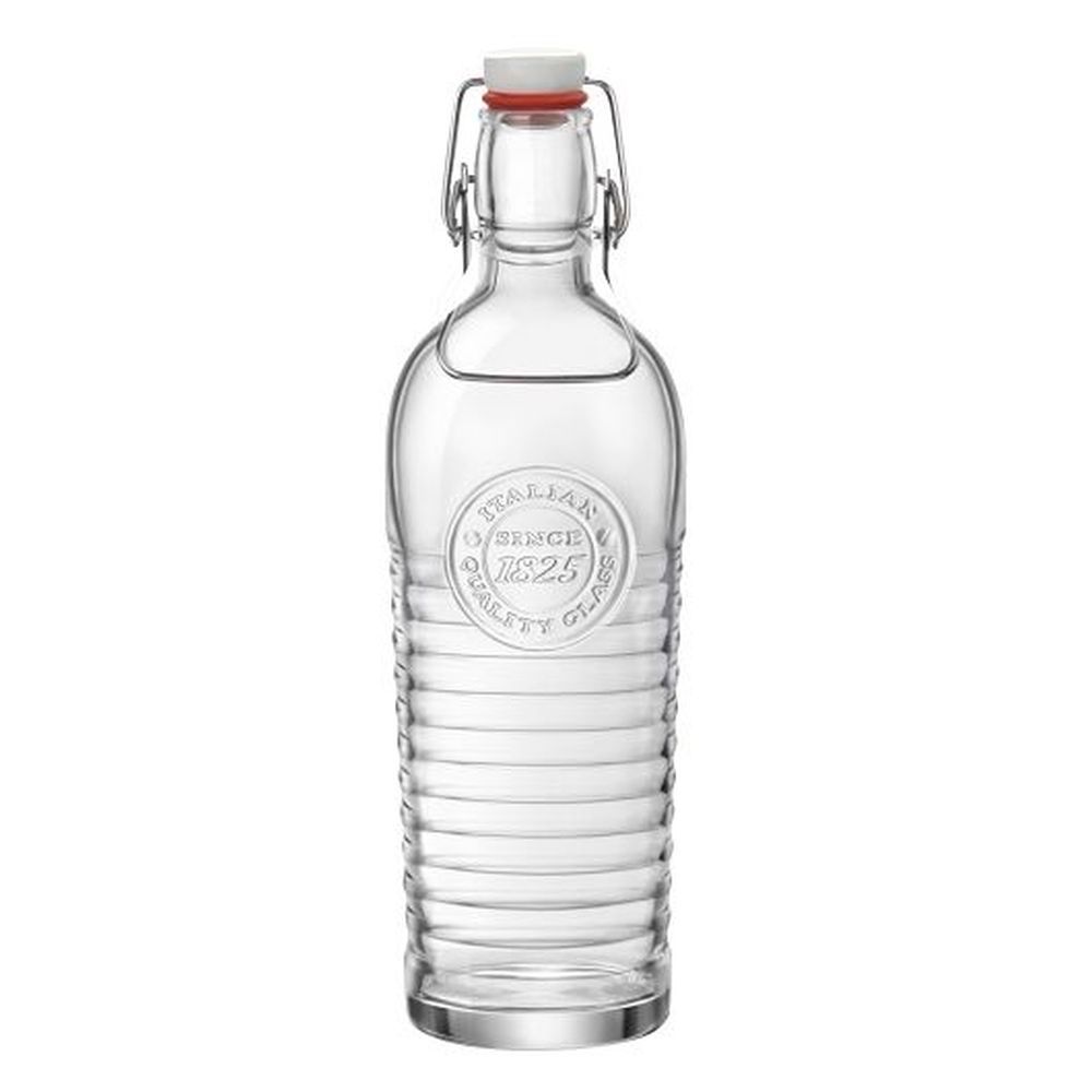Bormioli Rocco Officina 40 Ounce Glass Swing Top Bottle, 6 Count