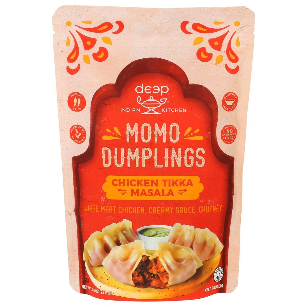 Deep Indian Kitchen Chicken Tikka Masala Momo Dumplings, 7.8 Ounce -- 8 Per Case