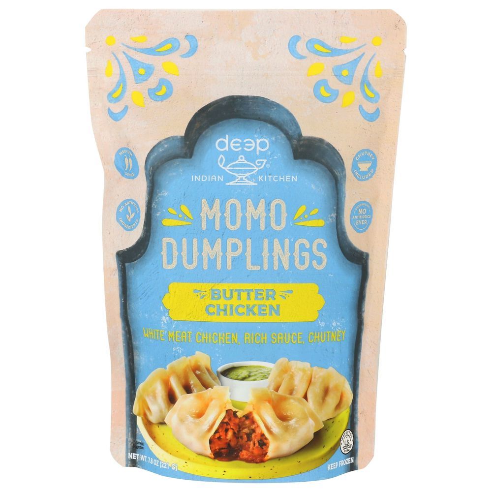 Deep Indian Kitchen Butter Chicken Momo Dumplings, 7.8 Ounce -- 8 Per Case
