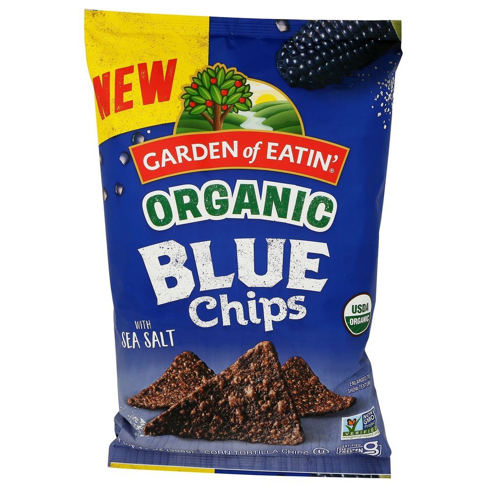 Garden Of Eatin' Organic Sea Salt Blue Corn Tortilla Chips, 14 Ounce -- 12 Per Case