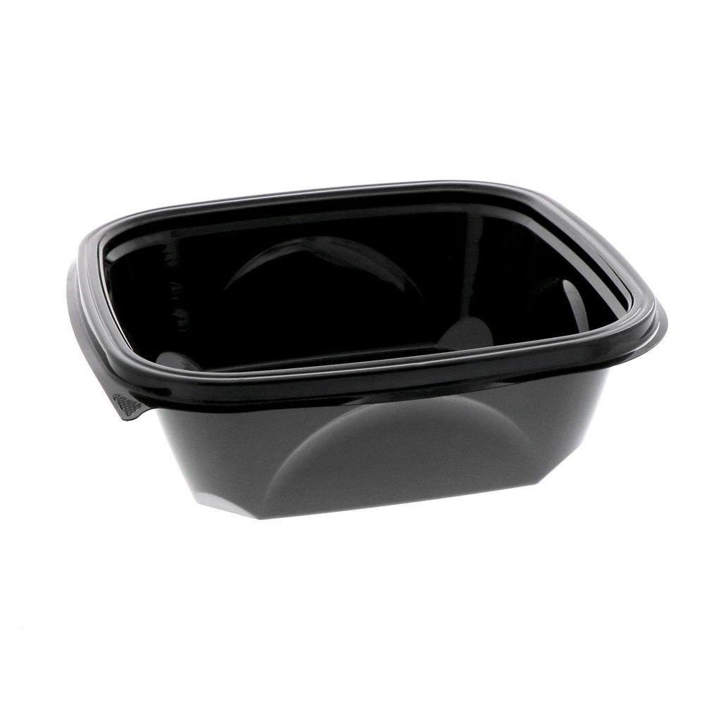 Earthchoice Black Rpet Square Bowl, 32 Ounce Capacity -- 300 Per Case