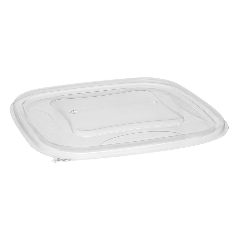 Earthchoice Clear Rpet Flat Lid For 7 Inch Square Bowl, 7.375 X 7.375 X 0.26 Inch -- 300 Per Case