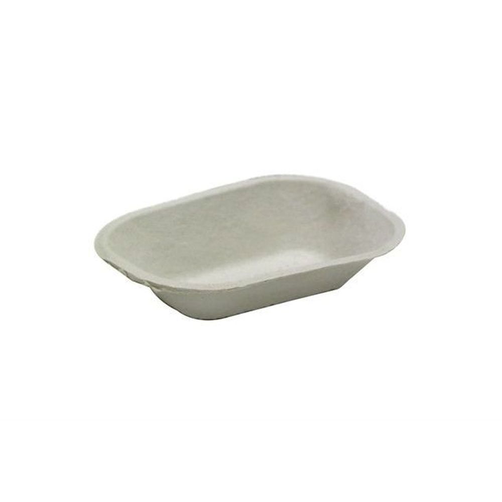 Pulpex Natural Molded Fiber Blend Food Tray, 8 Ounce Capacity -- 920 Per Case