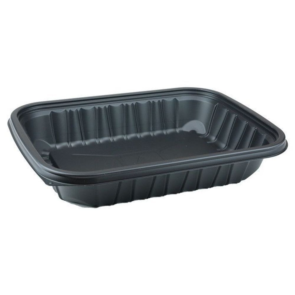 Earthchoice Entrée2go Black Microwavable Takeout Container Base Only, 64 Ounce Capacity -- 200 Per Case