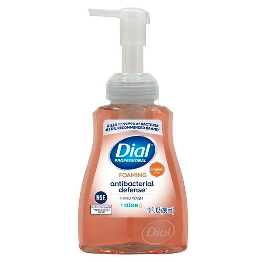 Dial Professional Antibacterial Defense Foaming Hand Wash With Original Aloe Scent, 10 Fluid Ounce -- 8 Per Case