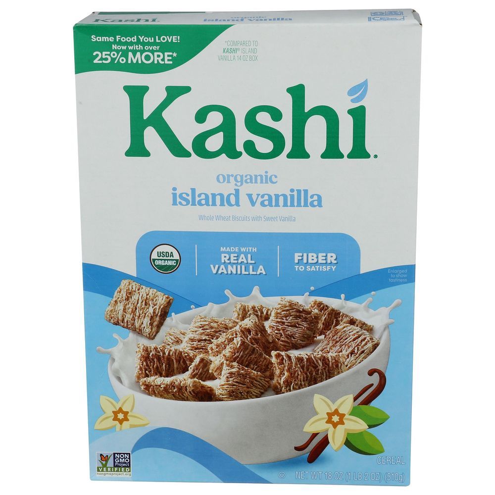 Kashi Organic Island Vanilla Whole Wheat Biscuits, 18 Ounce -- 8 Per Case