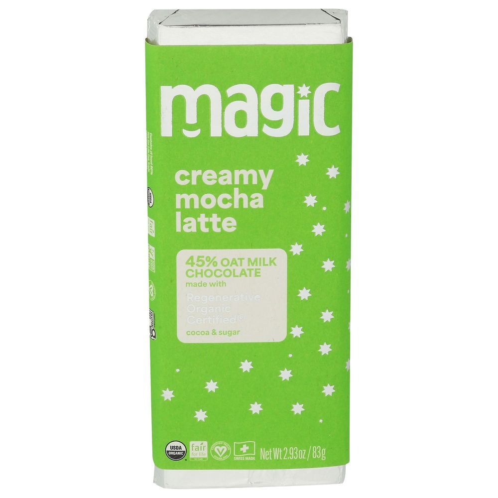 Magic Creamy Mocha Latte Oat Milk Chocolate Bar, 2.93 Ounce -- 12 Per Case