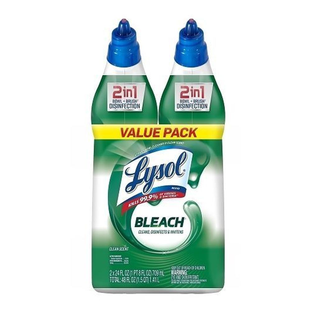 Lysol Toilet Bowl Cleaner With Bleach - Twin Pack, 48 Fluid Ounce -- 4 Per Case