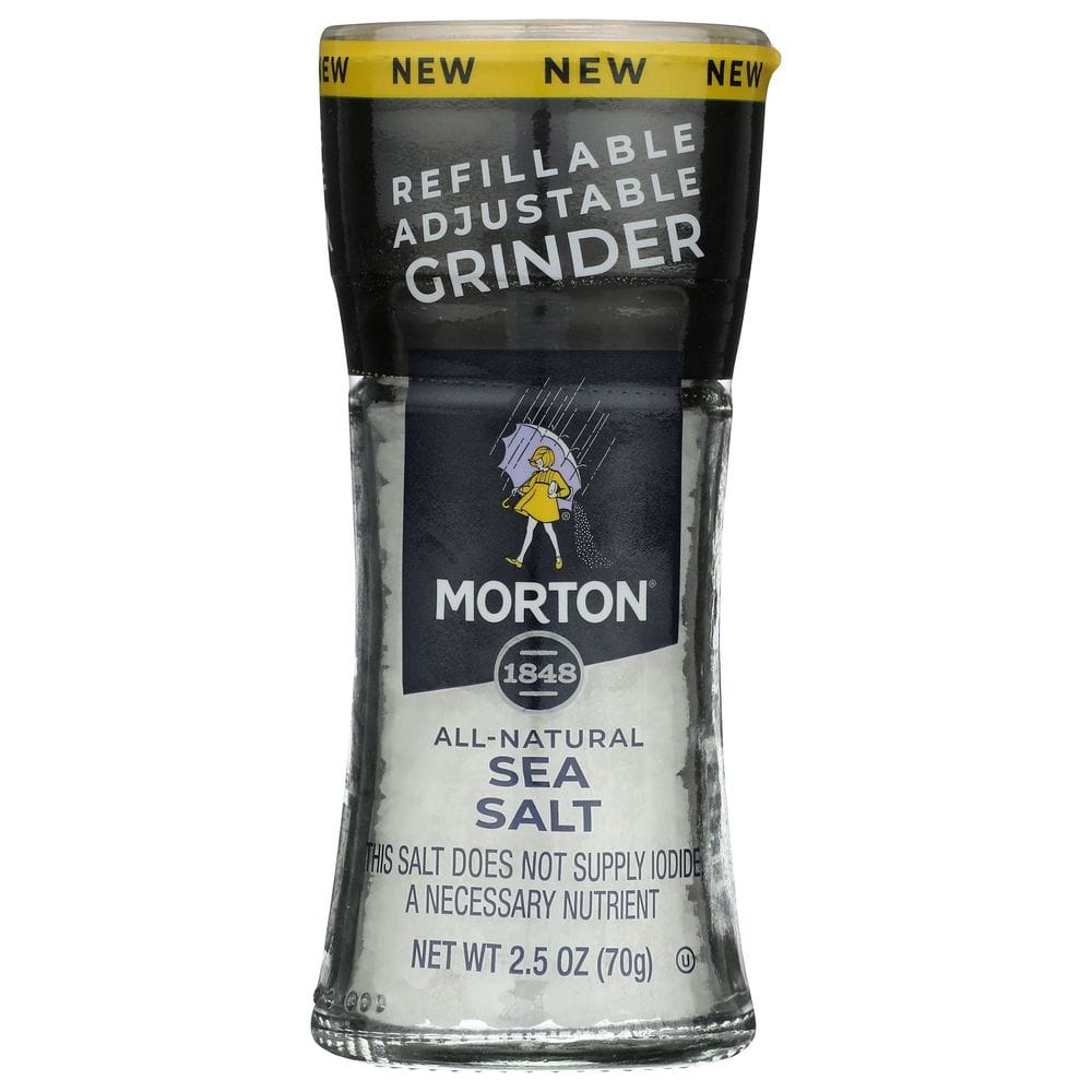 Morton All Natural Sea Salt Grinder, 2.5 Ounce -- 6 Per Case