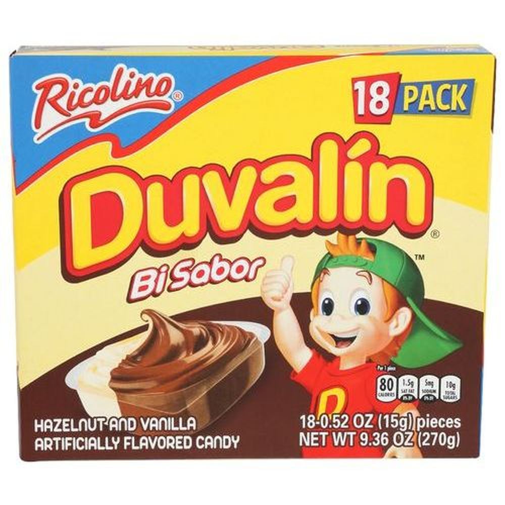 Ricolino Duvalin Hazelnut Vanilla Candy, 9.36 Ounce -- 24 Per Case