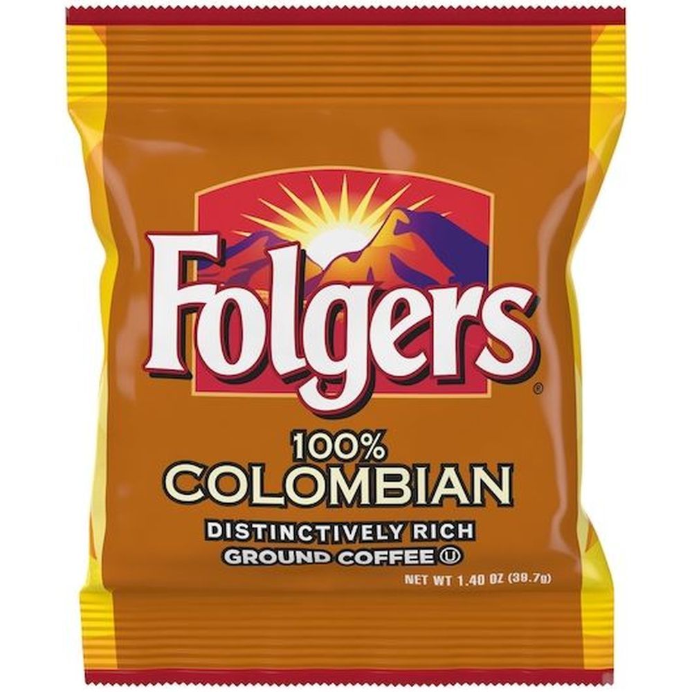 Folgers 100 Percent Colombian Ground Coffee - Fraction Pack, 150 Count -- 36 Per Case
