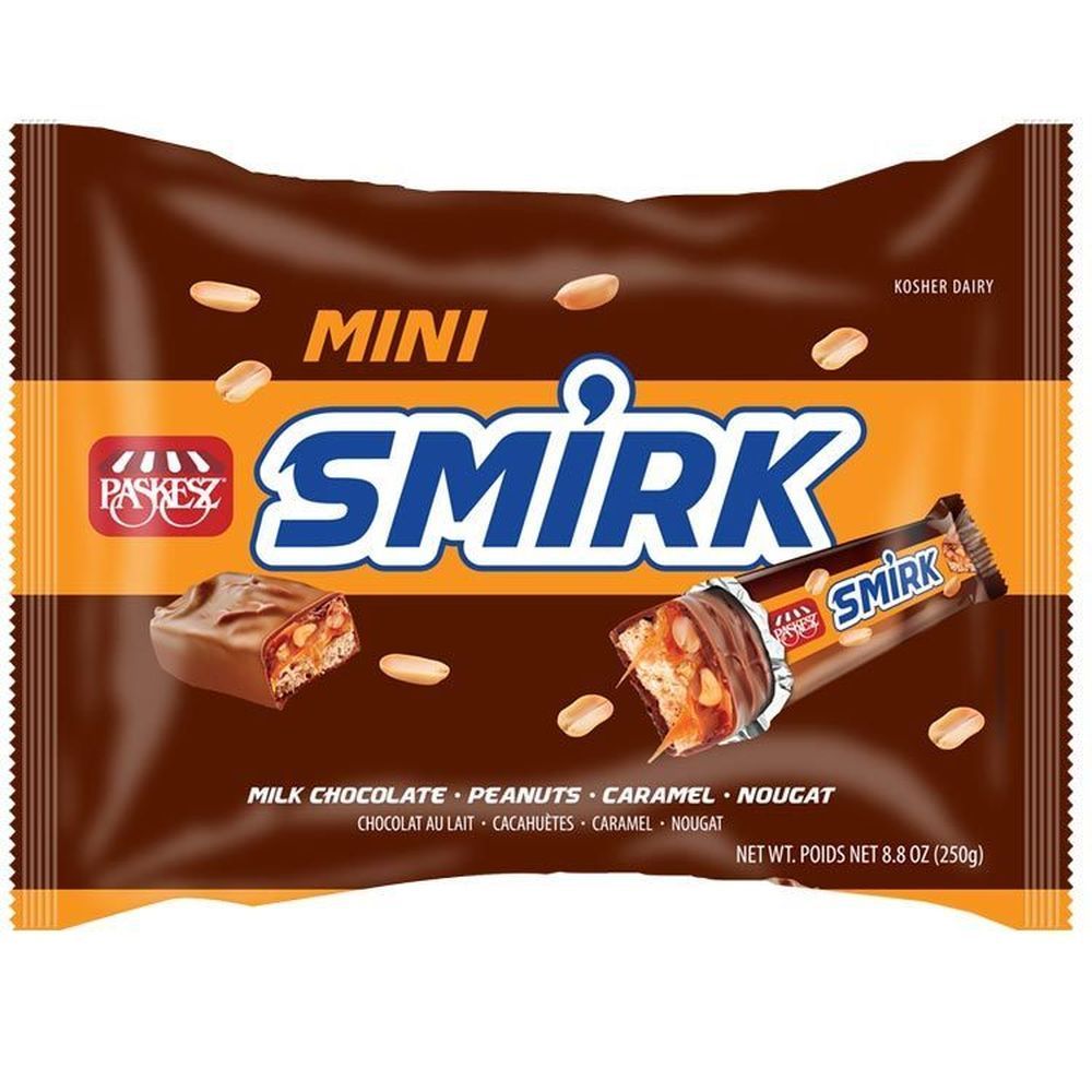 Paskesz Smirk Mini Milk Chocolate Bar, 8.8 Ounce -- 24 Per Case