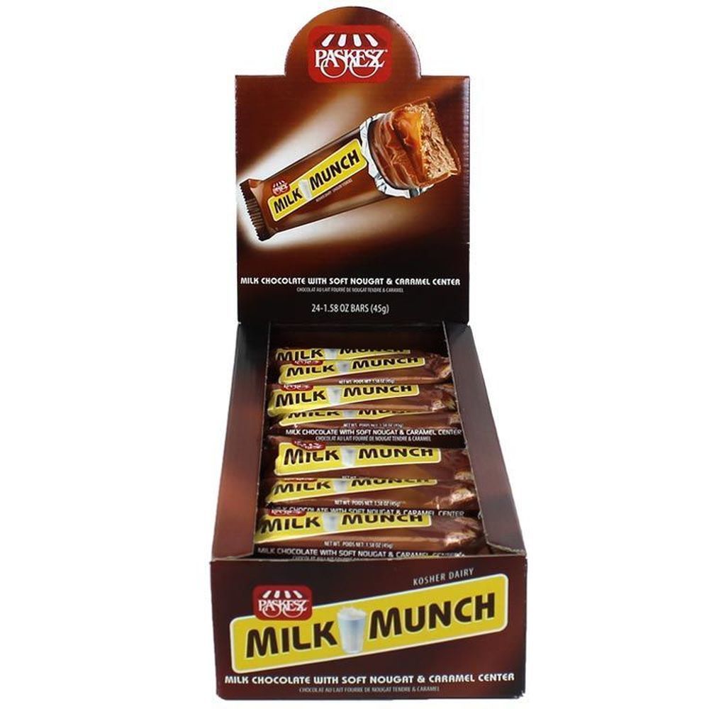 Paskesz Munch Mini Milk Chocolate Bar, 1.58 Ounce -- 24 Per Case