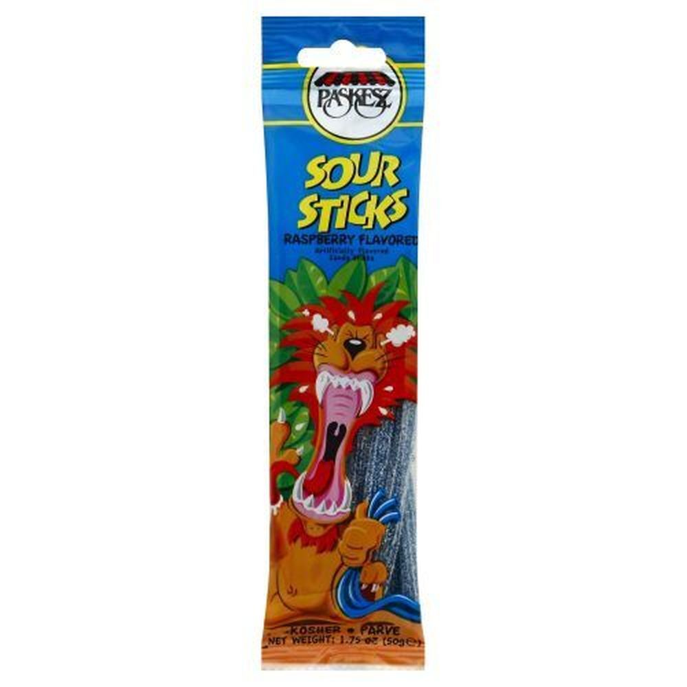 Paskesz Raspberry Sour Sticks, 1.75 Ounce -- 24 Per Case
