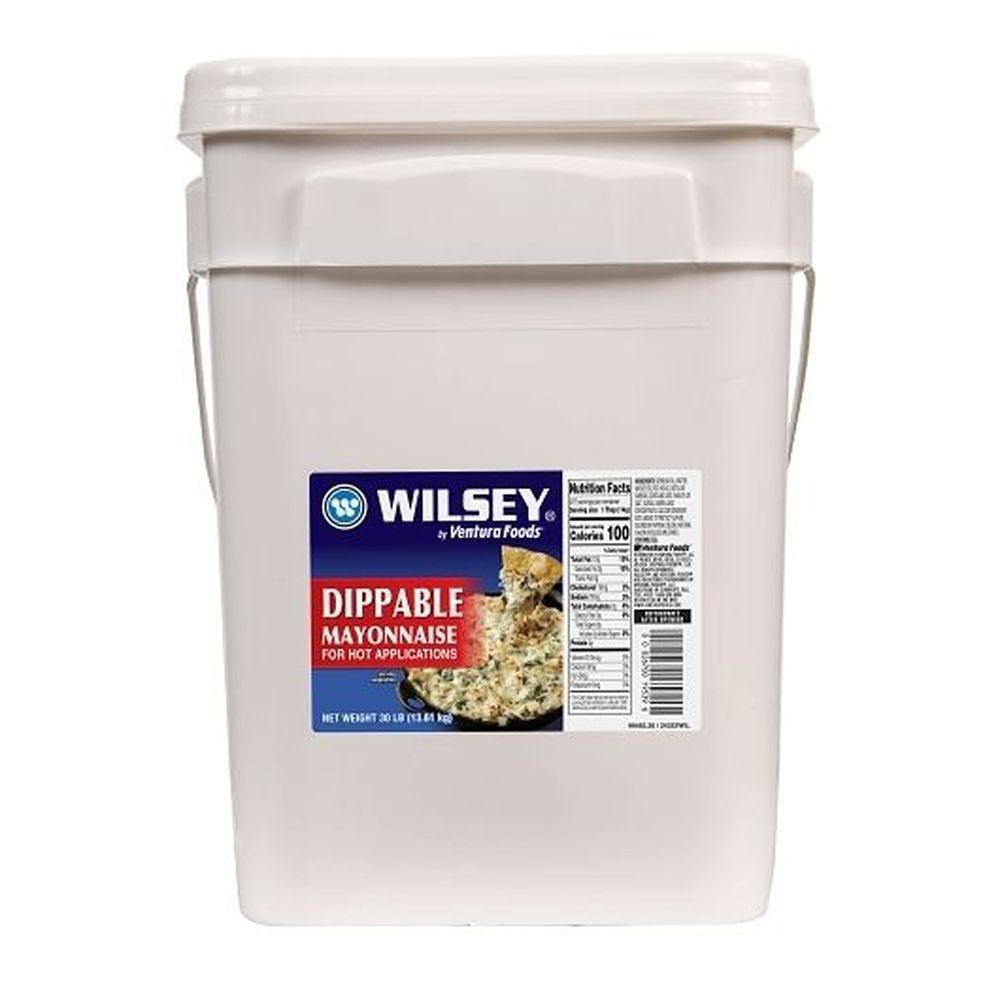 Wilsey Traditional Flavor Dippable Mayonnaise - Square Pail, 30 Pound