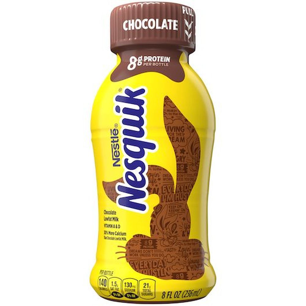 Nesquik Lowfat Chocolate Milk, 8 Fluid Ounce -- 12 Per Case