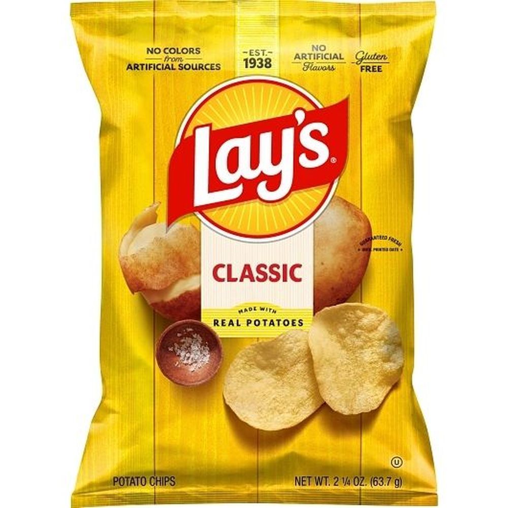 Lay's Classic Potato Chips, 2.25 Ounce -- 24 Per Case