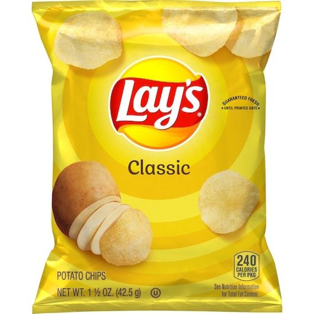 Lay's Regular Potato Chips, 1.5 Ounce -- 64 Per Case