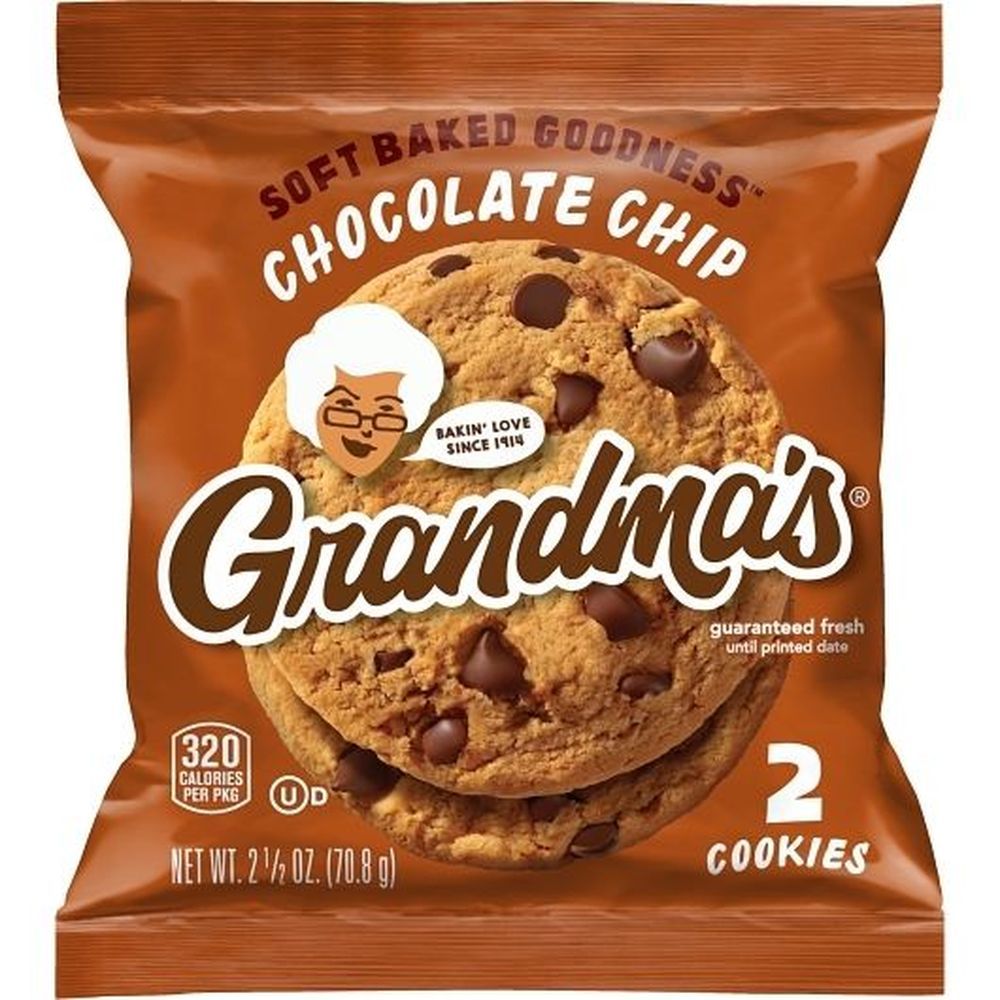 Grandma's Homestyle Big Chocolate Chip Cookie, 2.5 Ounce -- 60 Per Case