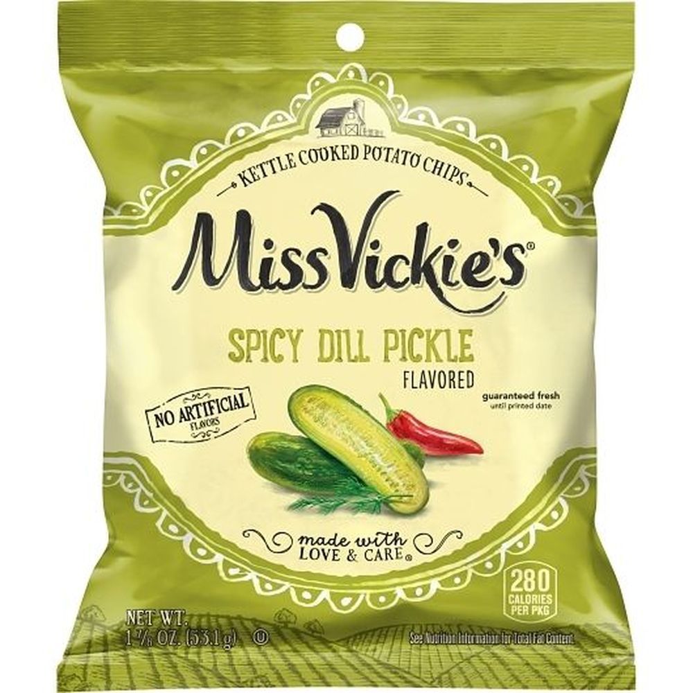 Miss Vickie's Spicy Dill Pickle Potato Chips, 1.875 Ounce -- 24 Per Case
