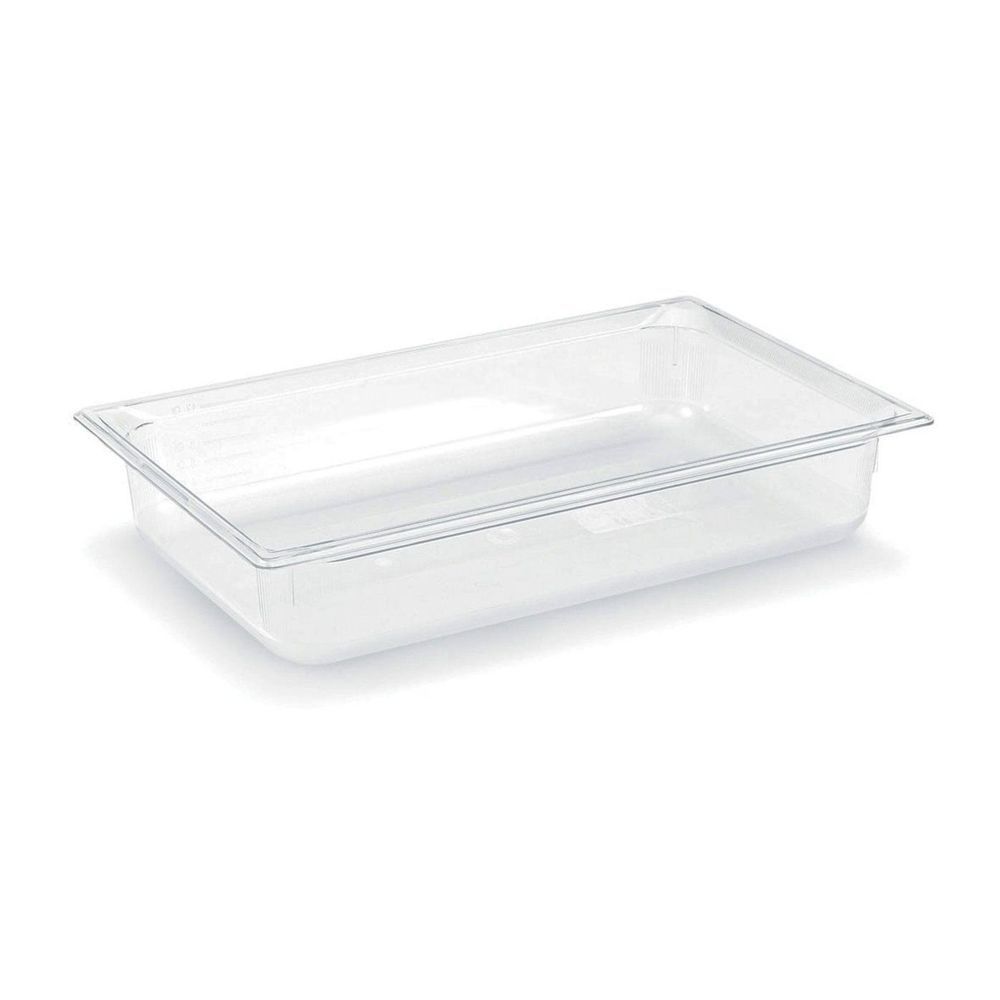 Vollrath Super Pan Clear Full Size Low Temperature Plastic Pan, 6 Inch Deep