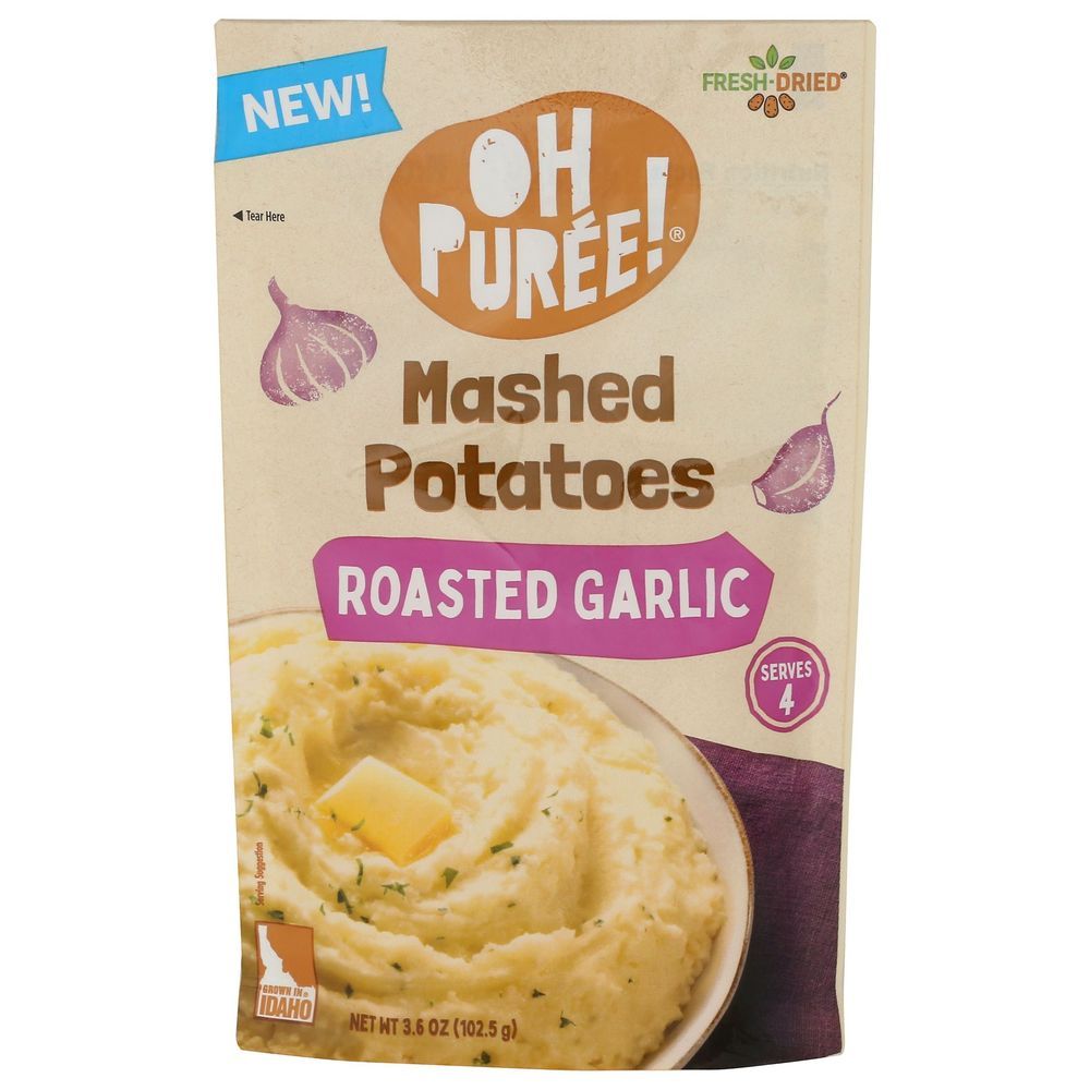 Oh Puree Roasted Garlic Mashed Potatoes, 3.6 Ounce -- 12 Per Case