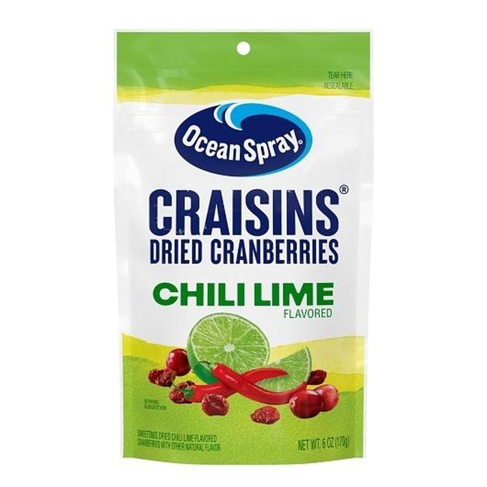 Ocean Spray Craisins Chili Lime Flavor Dried Cranberries, 6 Ounce -- 8 Per Case