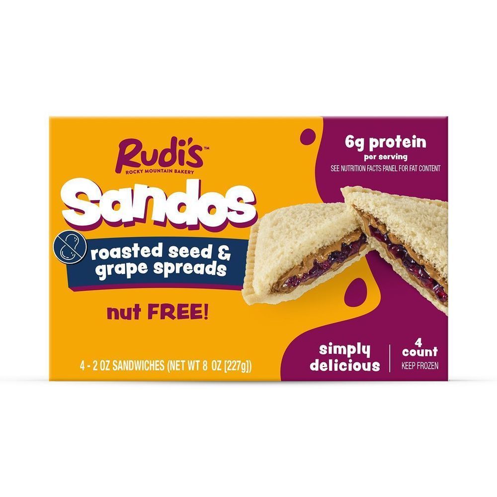 Rudis Rocky Mountain Bakery Roasted Seed And Grape Spread Sandos, 8 Ounce -- 6 Per Case