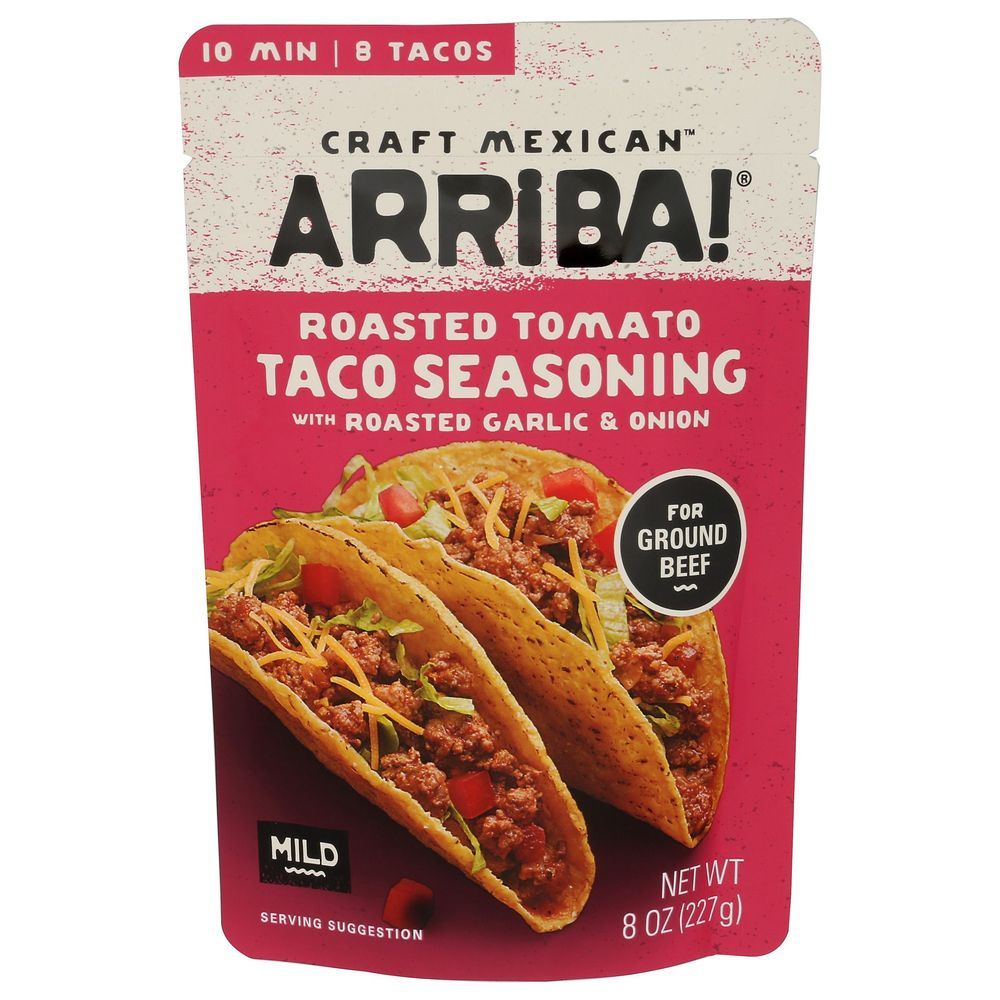 Arriba Roasted Tomato Taco Seasoning With Roasted Garlic And Onion, 8 Ounce -- 6 Per Case