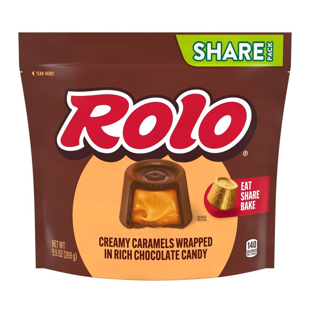 Rolo Rich Chocolate Caramels Candy - Share Pack, 9.5 Ounce -- 8 Per Case