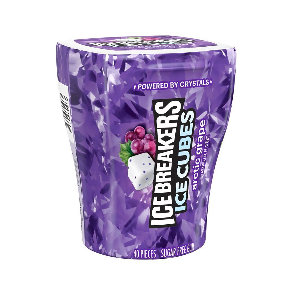 Ice Breakers Ice Cubes Arctic Grape Flavored Sugar Free Gum - Bottle Pack, 3.24 Ounce -- 32 Per Case